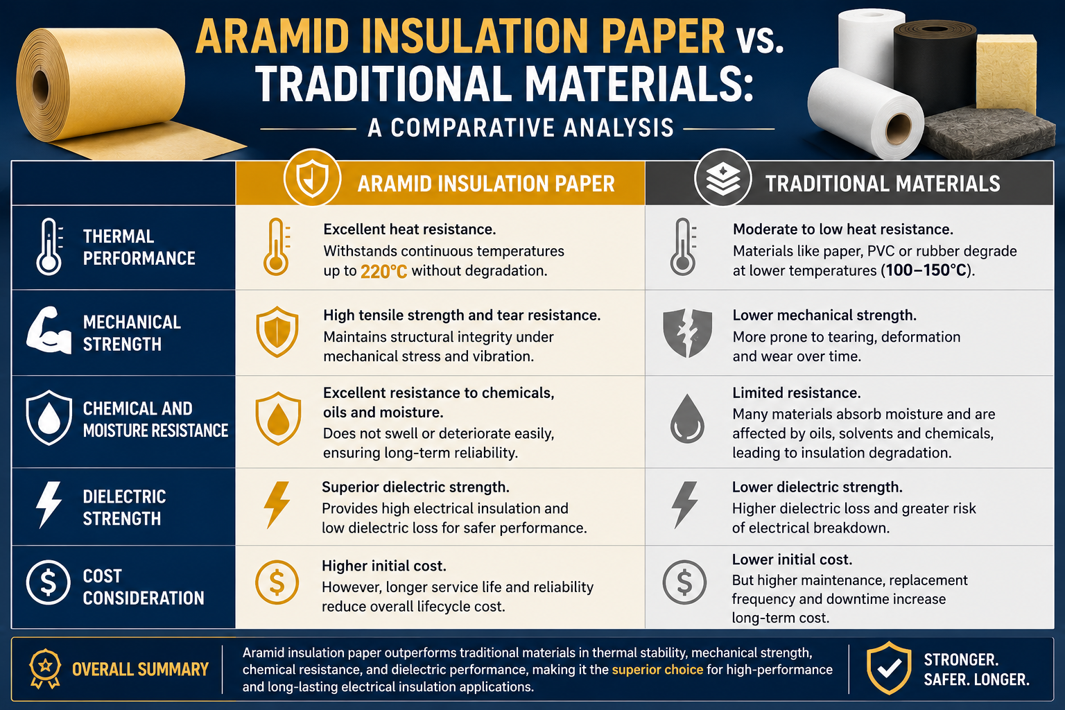 Aramid Insulation Paper vs. Traditional Materials: A Comparative Analysis