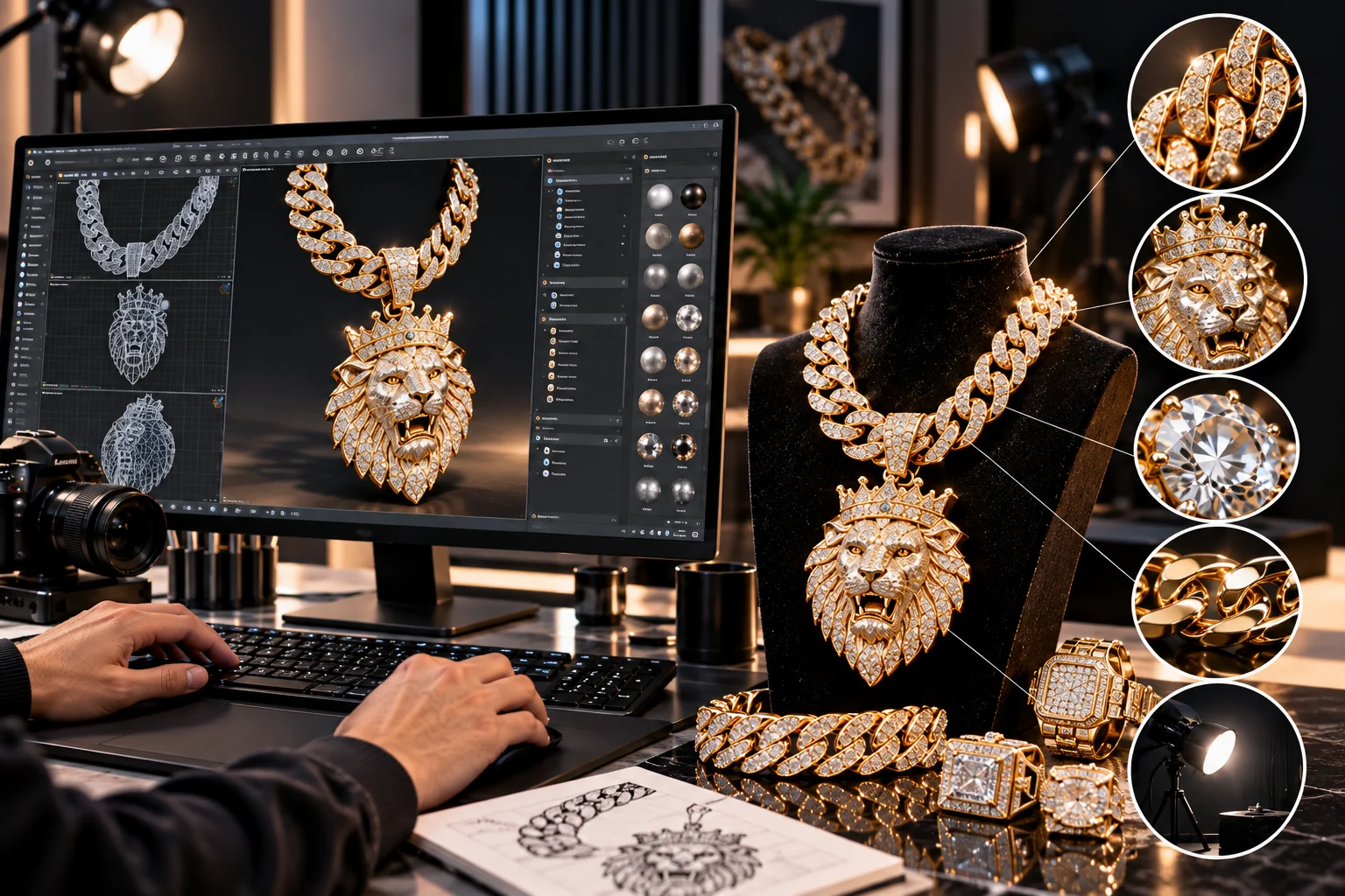 Rendering Hip Hop Jewelry